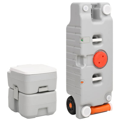 Vidaxl Camping inodoro y juego de tanques de agua portátil