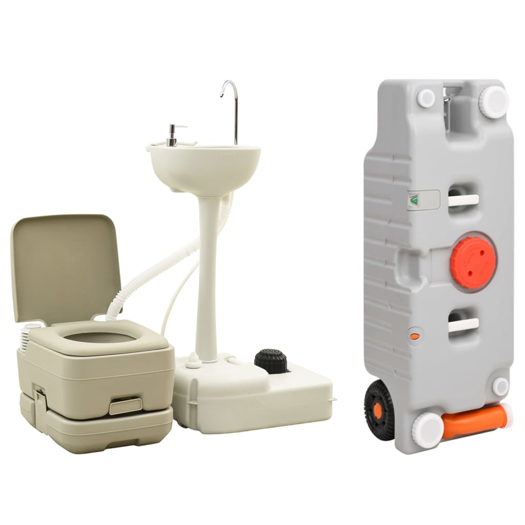 Vidaxl Camping Wilet e Washbasin con serbatoio dell'acqua