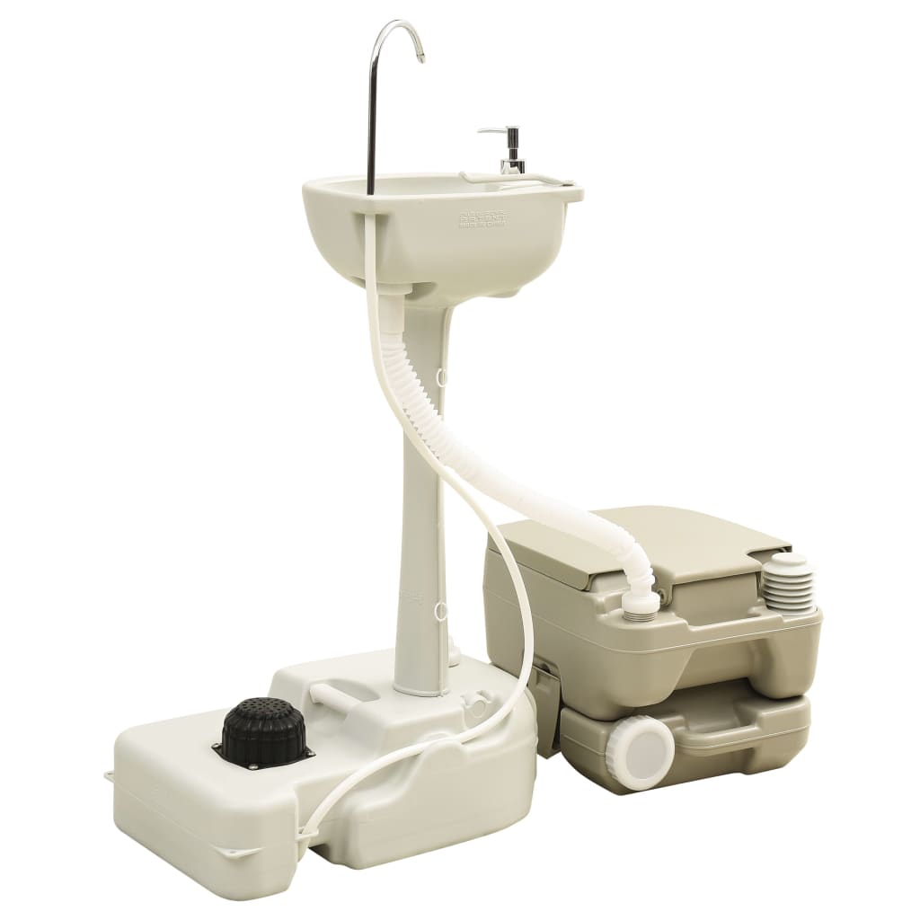 Vidaxl Camping Wilet e Washbasin con serbatoio dell'acqua