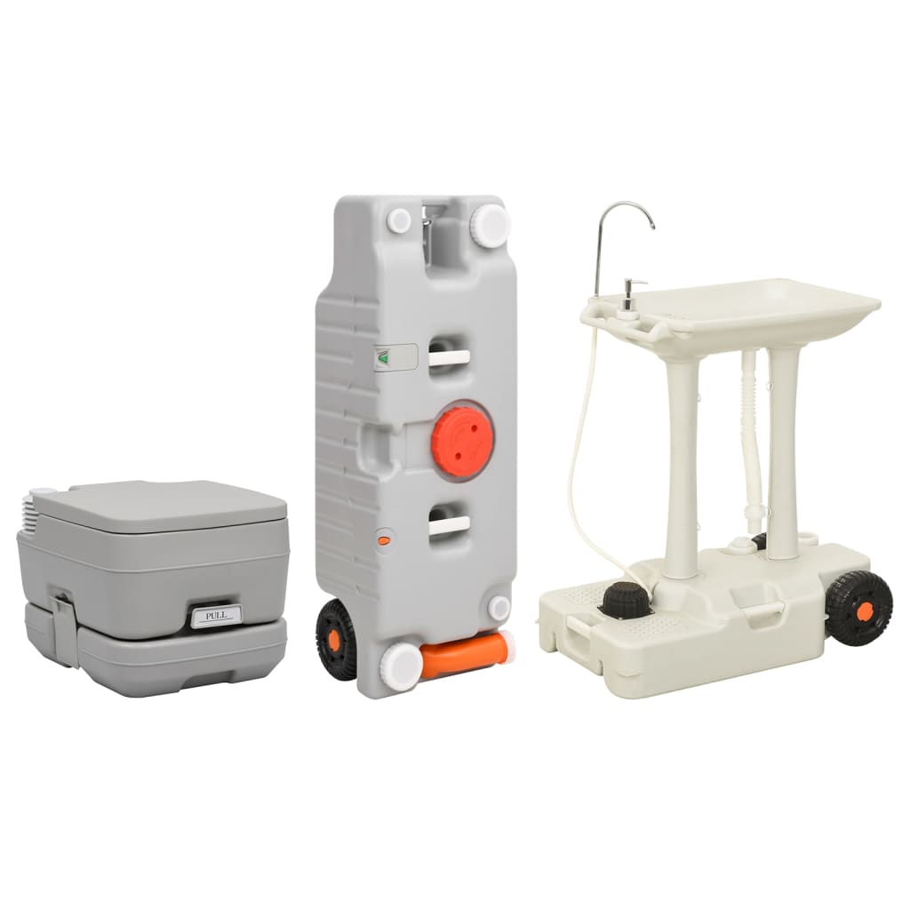 Vidaxl Camping Wilet e Washbasin con serbatoio dell'acqua