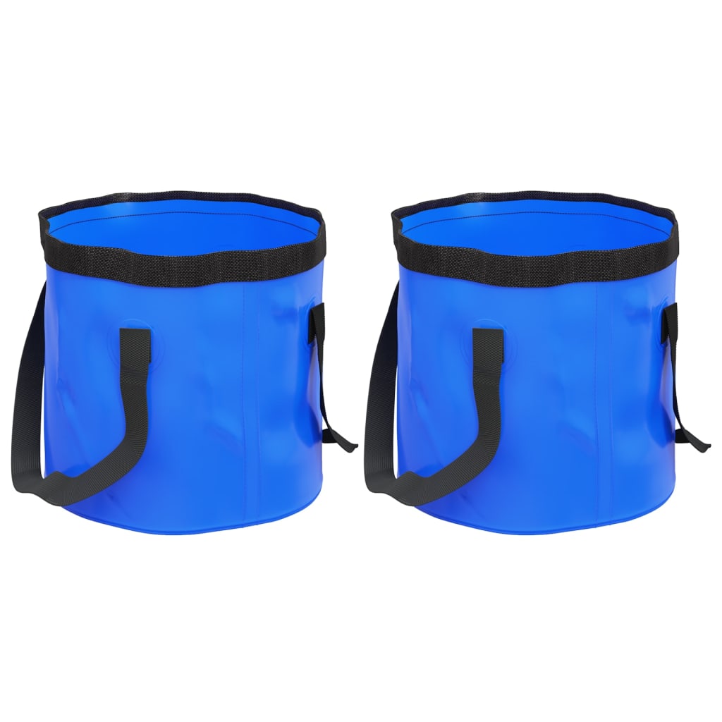 Vidaxl EMMERS 2 pezzi pieghevole 20 l PVC blu