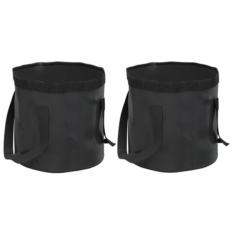 Vidaxl EMMERS 2 PC pieghevole 20 l PVC nero