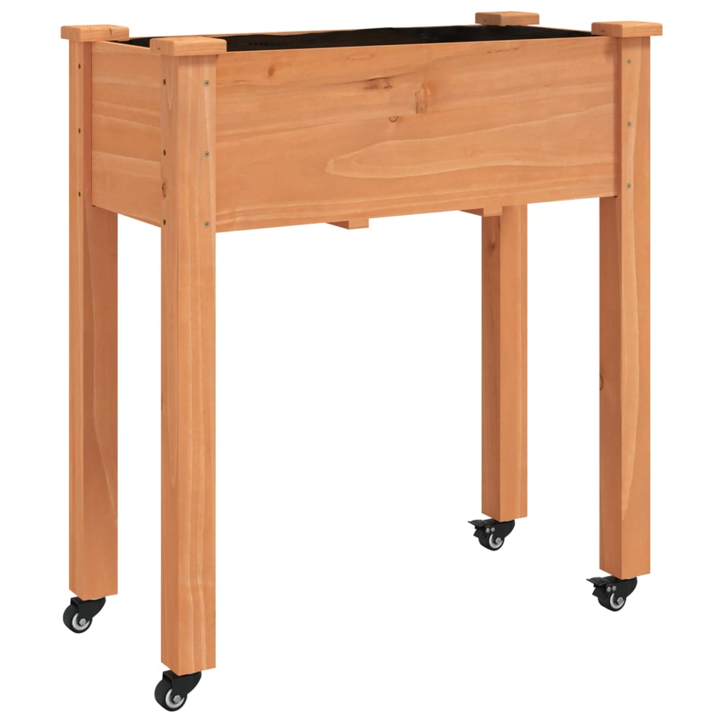Fioriera Vidaxx su ruote 71x37x80 cm in legno di pino massiccio