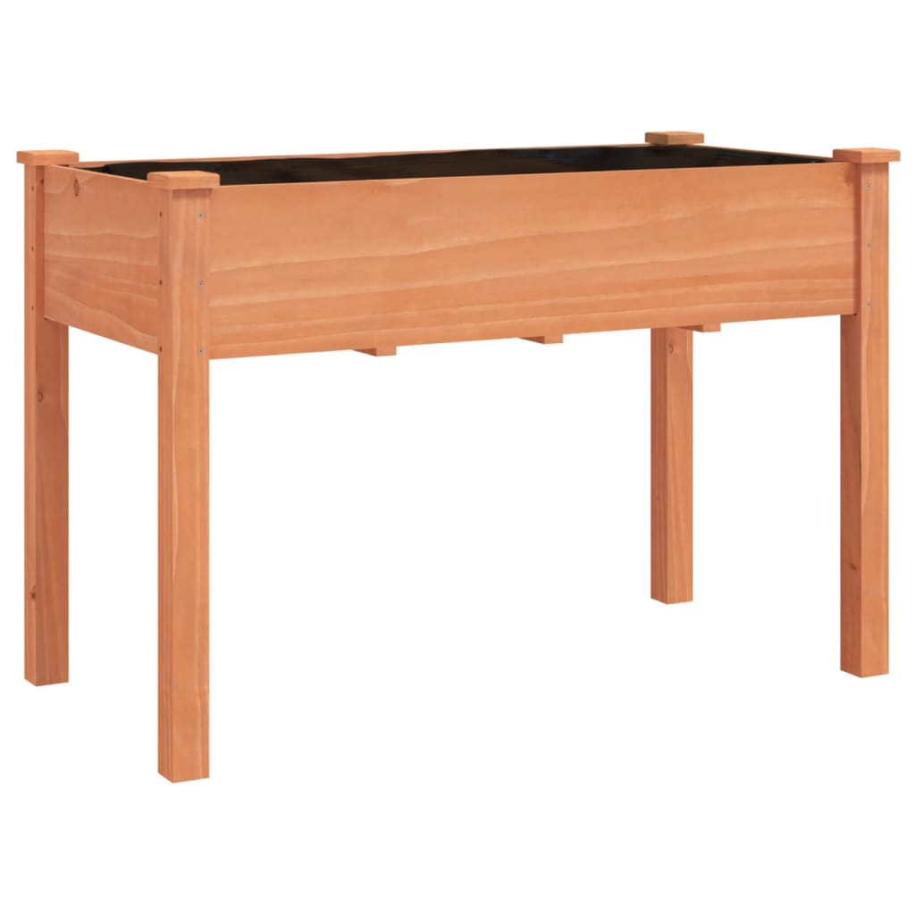 Fioriera Vidaxx su ruote 118x59x80 cm in legno massello di pino marrone