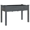 Fioriera Vidaxx su ruote 118x59x80 cm in legno massello di pino grigio