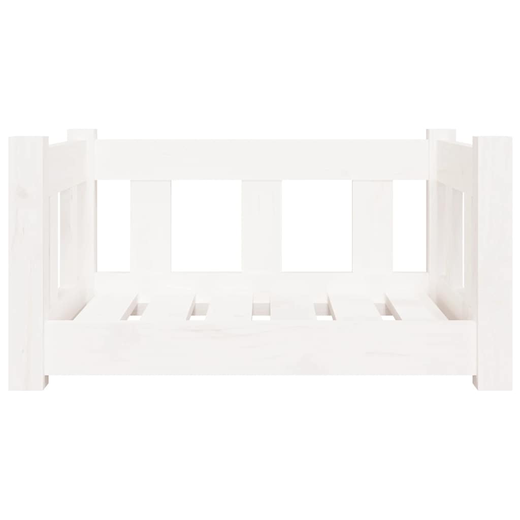 Vidaxl dog basket 55.5x45.5x28 cm solid pine white