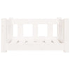 Vidaxl Dog Basket 55.5x45.5x28 cm Pino solido bianco