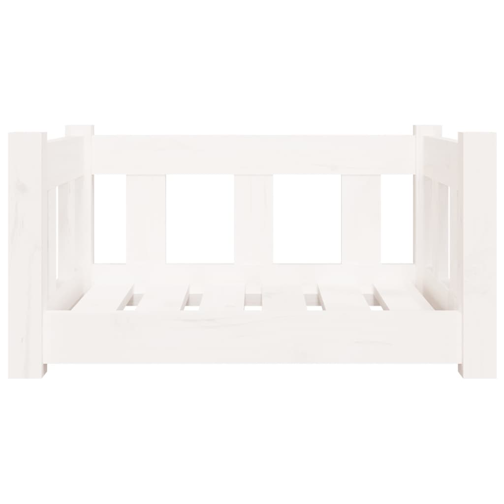 Vidaxl Dog Basket 55.5x45.5x28 cm Pino solido bianco