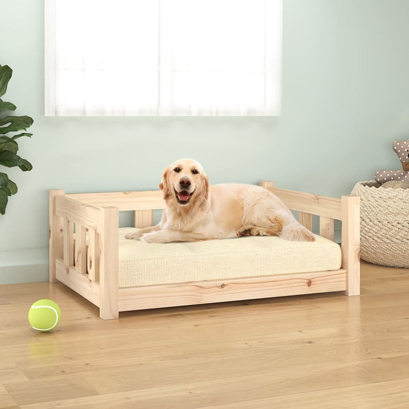 Vidaxl Dog Basket 75.5x55.5x28 cm pino solido