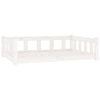 Vidaxl hondenmand 105,5x75,5x28 cm massief grenenhout wit