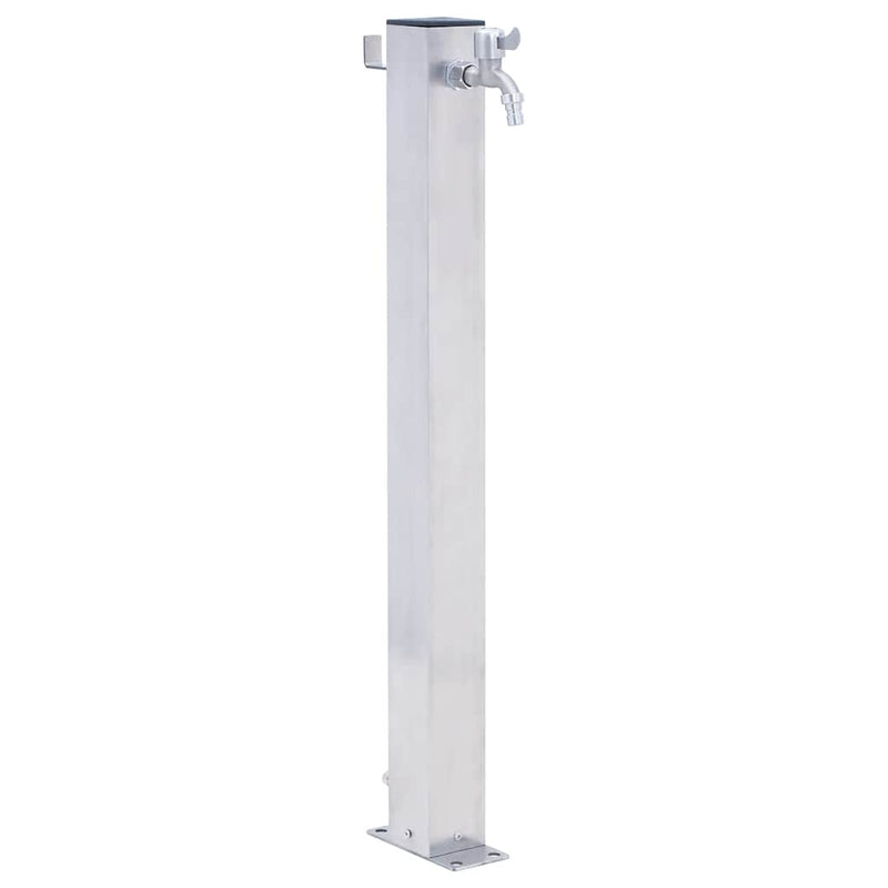 Colonna d'acqua Vidaxl quadrata da 40 cm in acciaio inossidabile