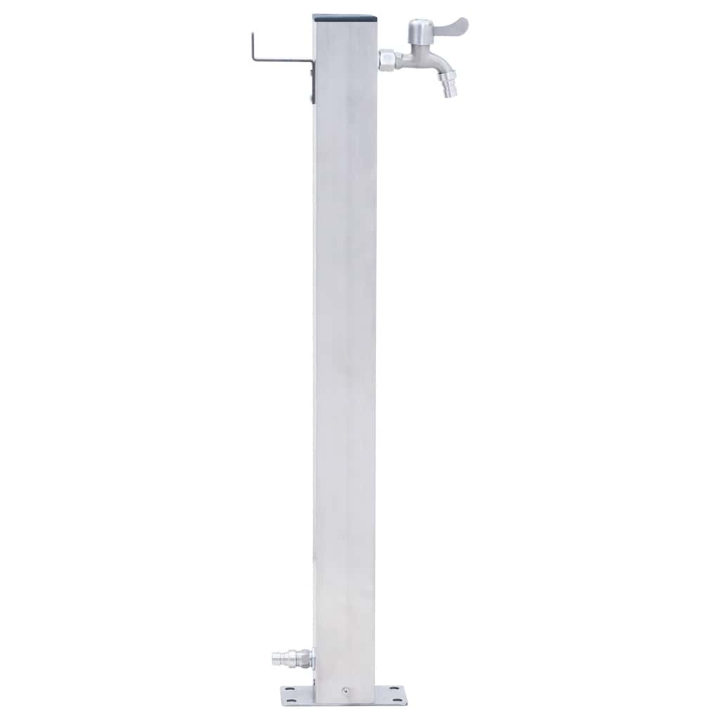 Columna de agua Vidaxl cuadrado 60 cm de acero inoxidable