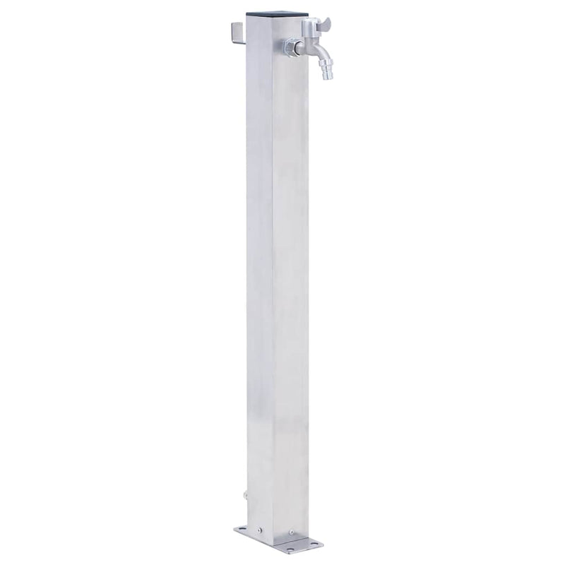 Colonna d'acqua Vidaxl quadrata in acciaio inossidabile da 80 cm