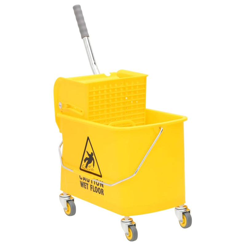 Vidaxl Mopper con scrittore e ruote 20 l Giallo polipropene