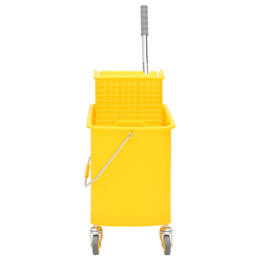 Vidaxl Mopper con scrittore e ruote 20 l Giallo polipropene