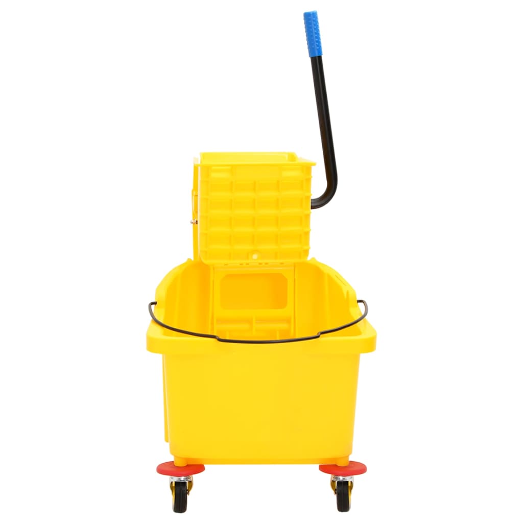 Vidaxl MOP con scrittore e ruote 36 L Giallo polipropene