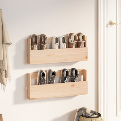 Rack per scarpe da parete Vidaxl 2 ST 59x9x23 cm Pinna solida