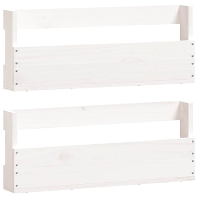 Spacchi di scarpe Vidaxl 2 ST 59x9x23 cm Pino solido bianco