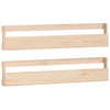 Vidaxl Wall Shoes Backs 2 PCS 110X9X23 CM Pine sólido