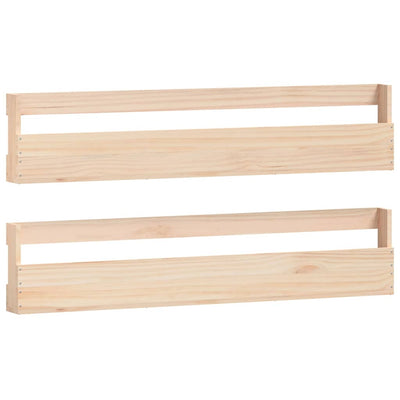 Rack per scarpe da parete vidaxl 2 pezzi 110x9x23 cm pino solido
