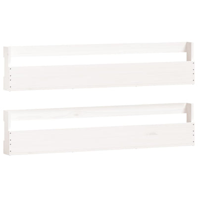 Rack per scarpe da parete Vidaxl 2 pezzi 110x9x23 cm Pine bianco solido bianco
