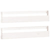 Rack per scarpe da parete Vidaxl 2 pezzi 110x9x23 cm Pine bianco solido bianco