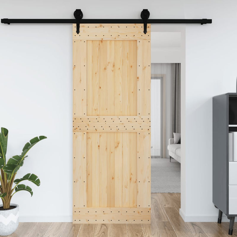 Vidaxl deur narvik 90x210 cm massief grenenhout