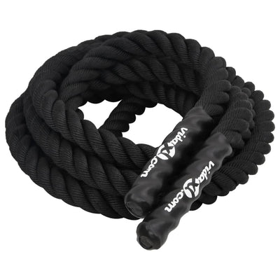 Vidaxl Battle Rope 9 m 6.8 kg de poliéster negro