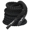 Vidaxl battle rope zwart 12 m 9 kg polyester