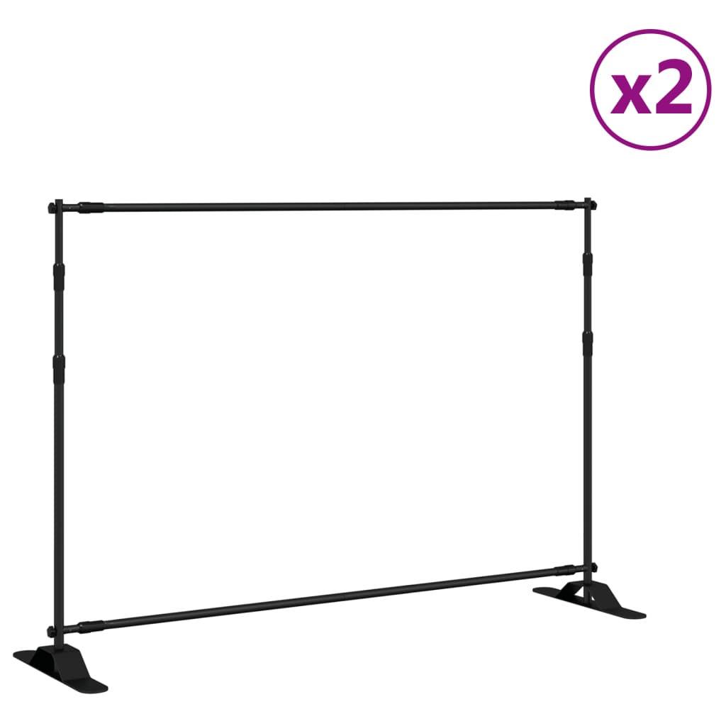 Sfondo Vidaxl sta 2 PC 305x243 cm in acciaio nero