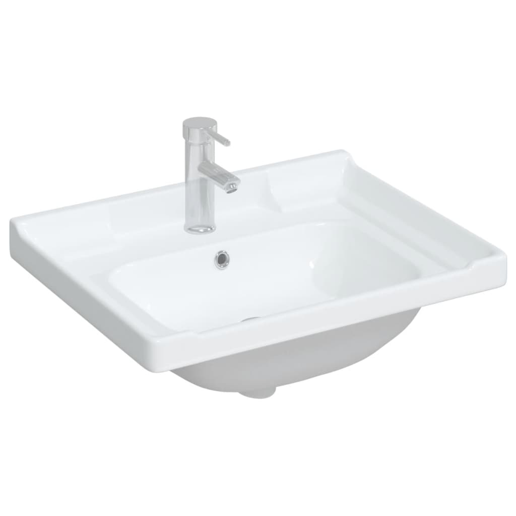 Vidaxl Washbasin Rectangular 61x48x23 cm Bianco in ceramica