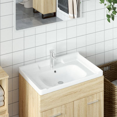Vidaxl Washbasin rectangular 71x48x23 cm de cerámica blanca