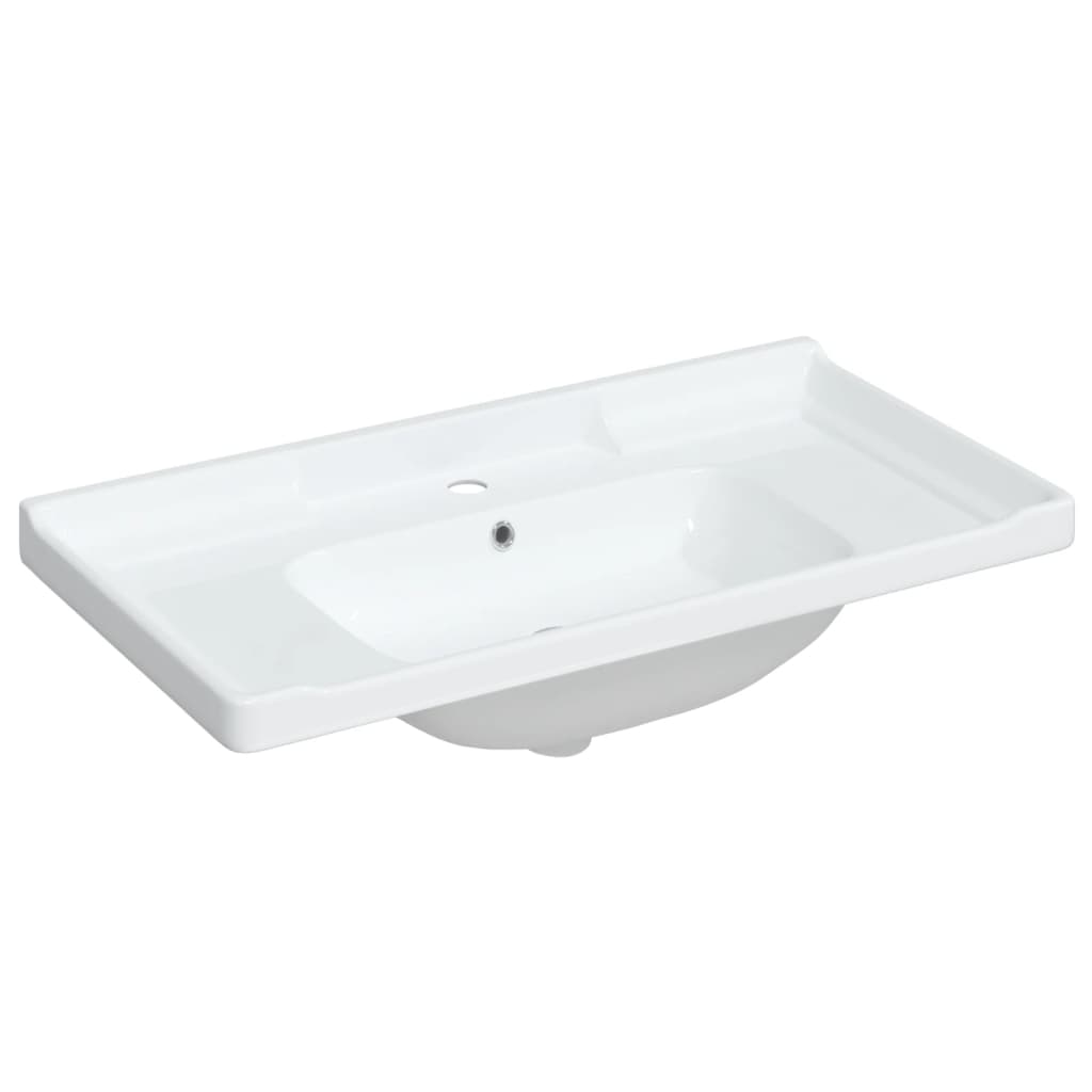Vidaxl Washbasin Rectangular 91.5x48x23 cm de cerámica blanca