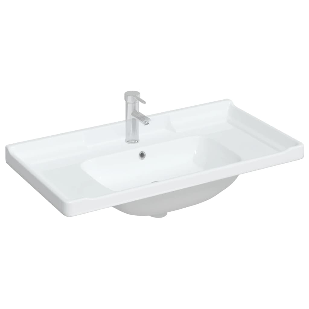 Vidaxl Washbasin Rectangular 91.5x48x23 cm de cerámica blanca