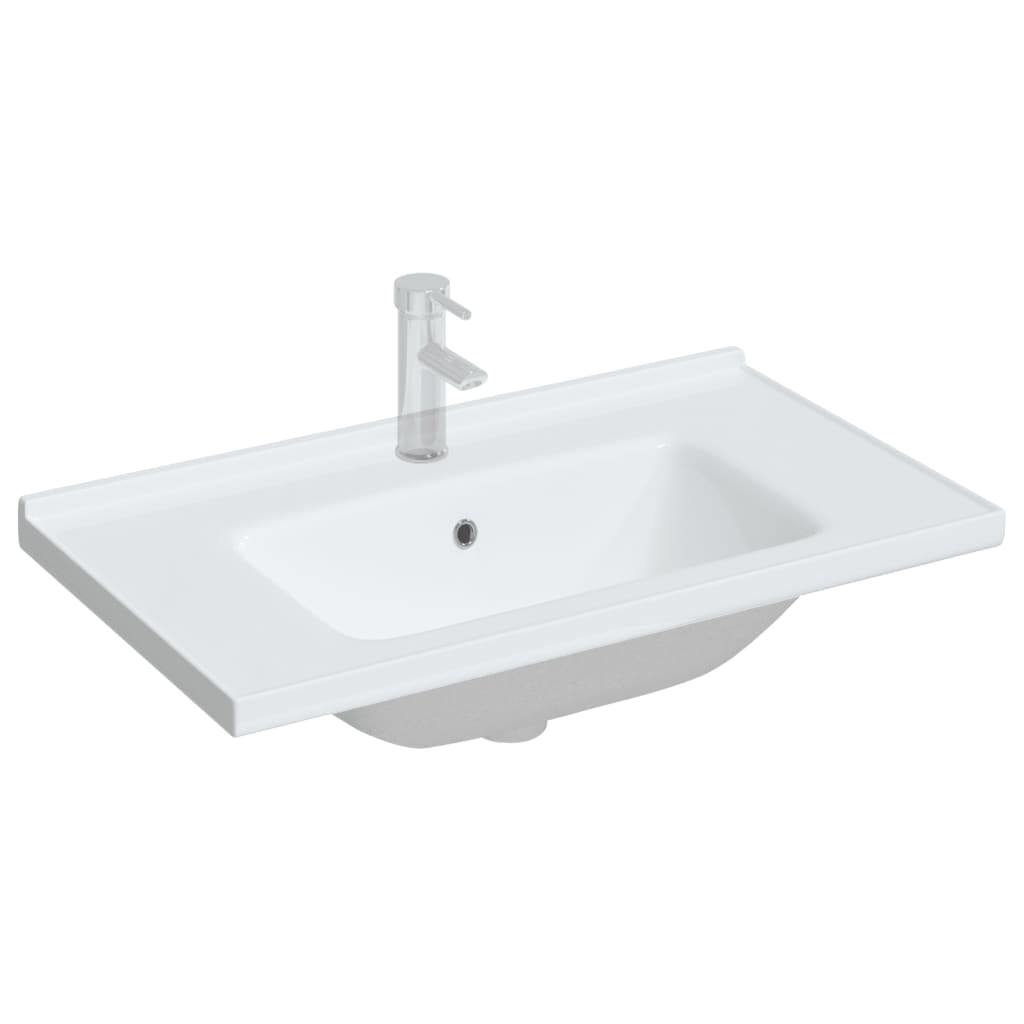 Vidaxl Washbasin Rectangular 81x48x19,5 cm Bianco in ceramica