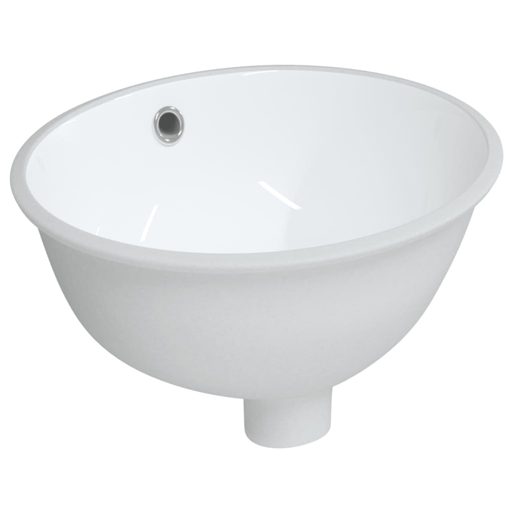 Vidaxl Washbasin Oval 33x29x16.5 cm de cerámica blanca