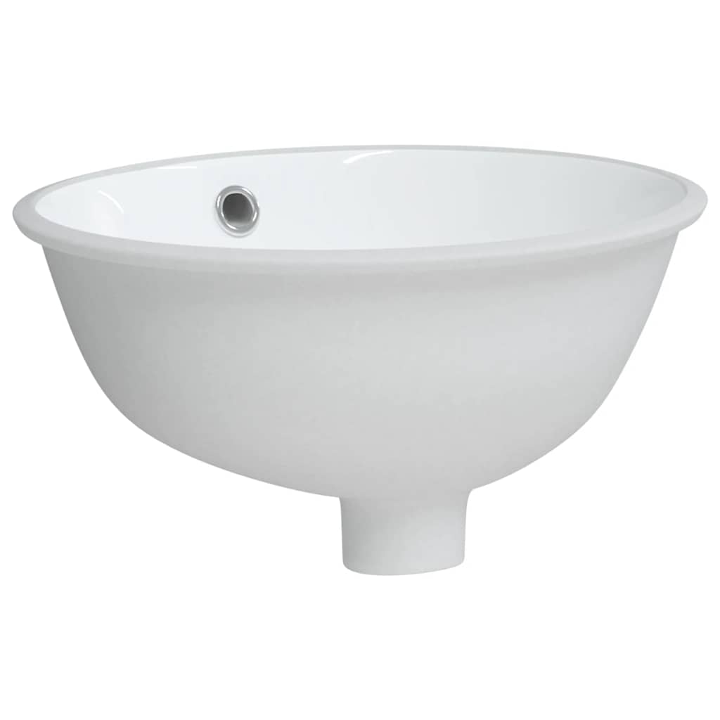 Vidaxl Washbasin Oval 33x29x16.5 cm de cerámica blanca