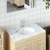 Vidaxl Washbasin Oval 33x29x16.5 cm de cerámica blanca