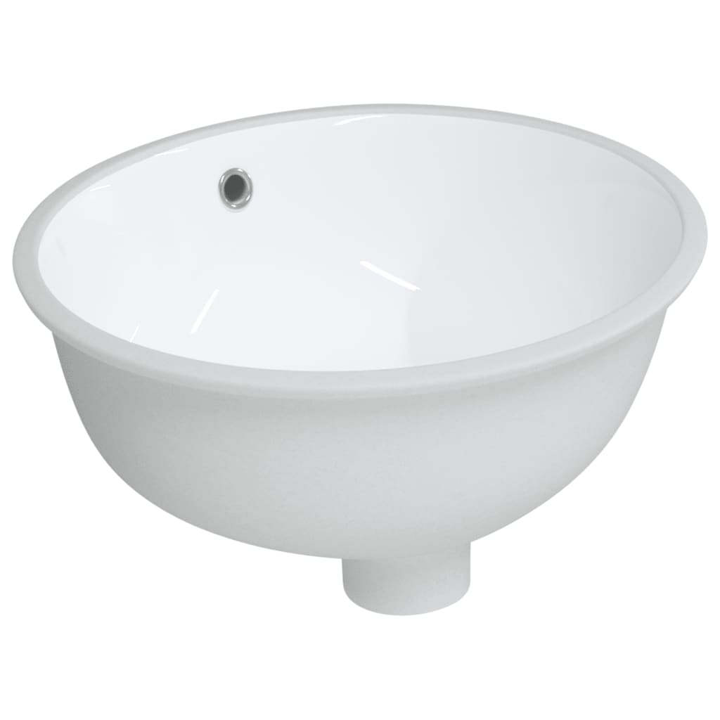 Vidaxl Washbasin Oval 38.5x33.5x19 CM Ceramic White