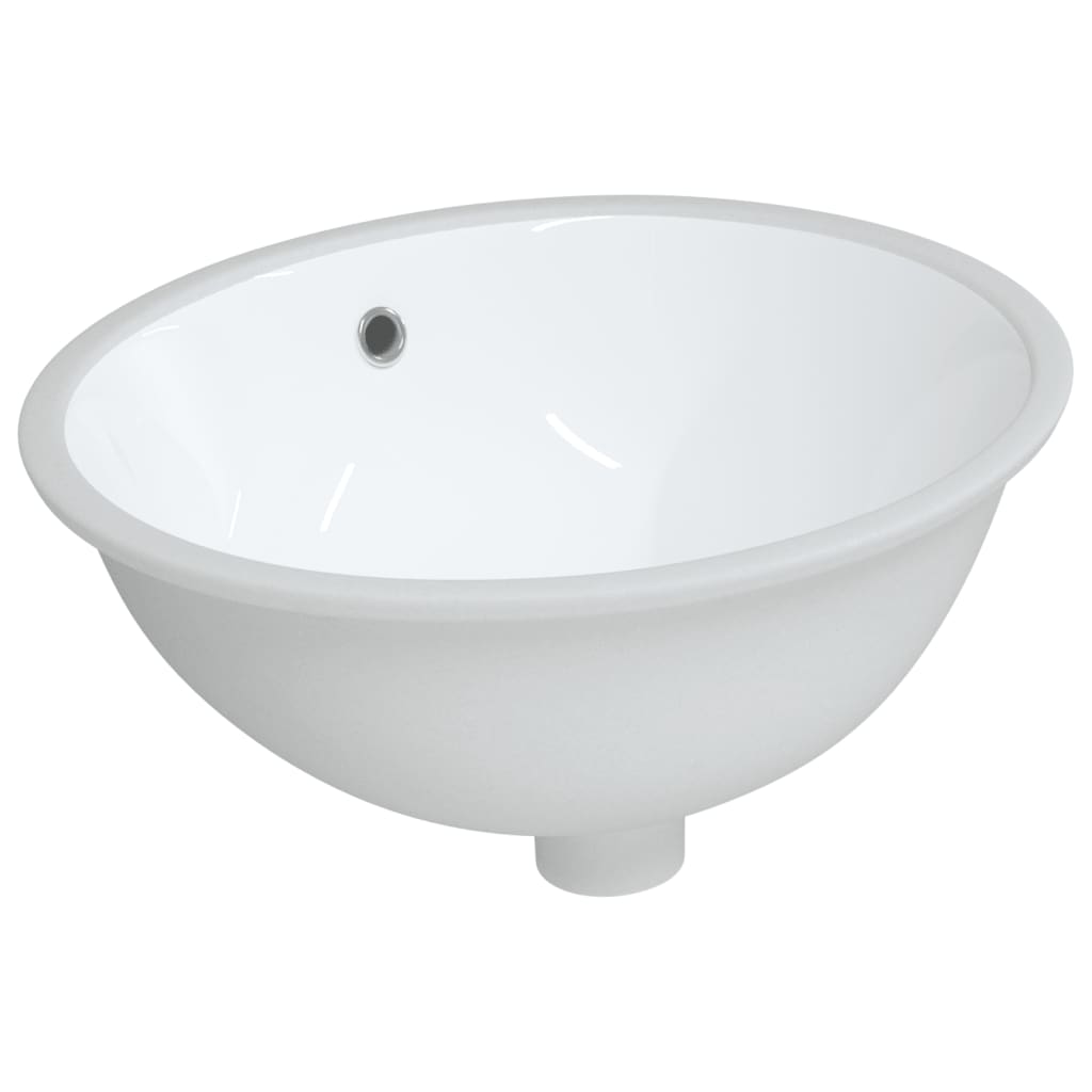 Vidaxl Washbasin Oval 47x39x21 cm bianco ceramico