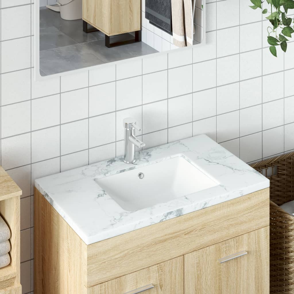 Vidaxl Washbasin Rectangular 41.5x26x18.5 cm Cerámico blanco