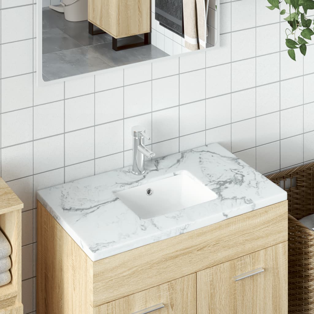 Vidaxl Washbasin rectangular 39x30x18.5 cm de cerámica blanca