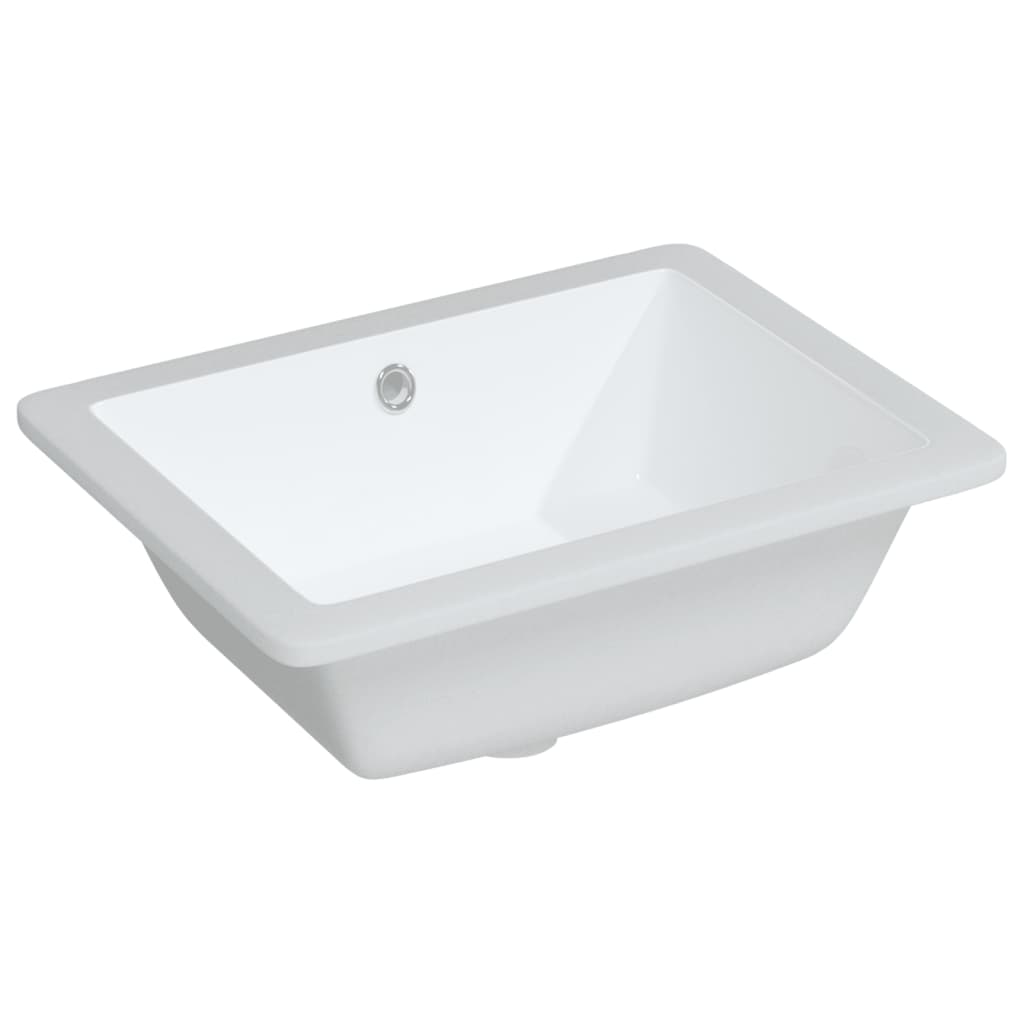 Vidaxl Washbasin Rectangular 46.5x35x18 cm de cerámica blanca