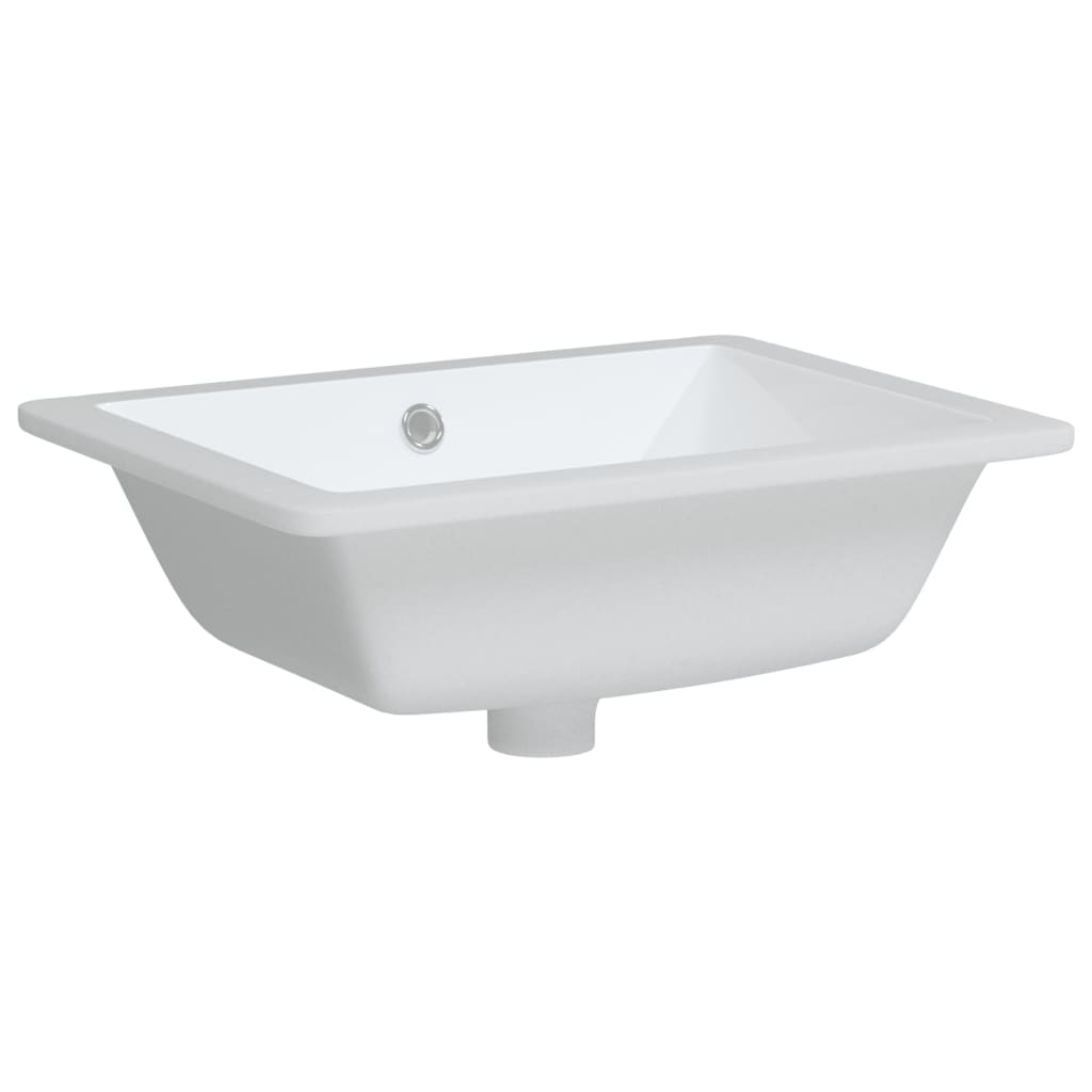 Vidaxl Washbasin Rectangular 46.5x35x18 cm de cerámica blanca