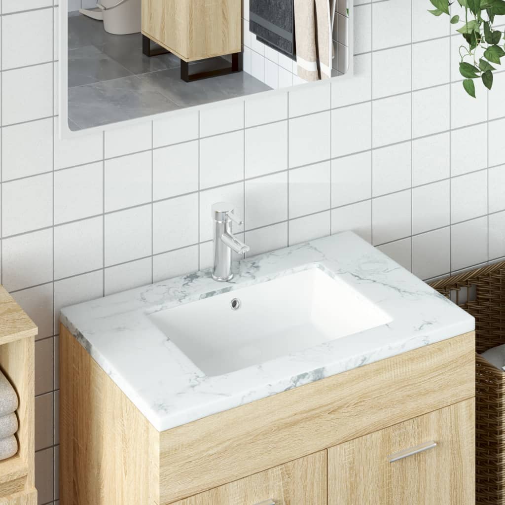Vidaxl Washbasin Rectangular 55.5x40x18,5 cm bianco ceramico