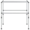 Vidaxl droogrek 83x(50-55)x(40-85) cm aluminium