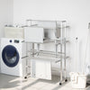 Rack di asciugatura vidaxl con ruote 89x64x129 cm in alluminio