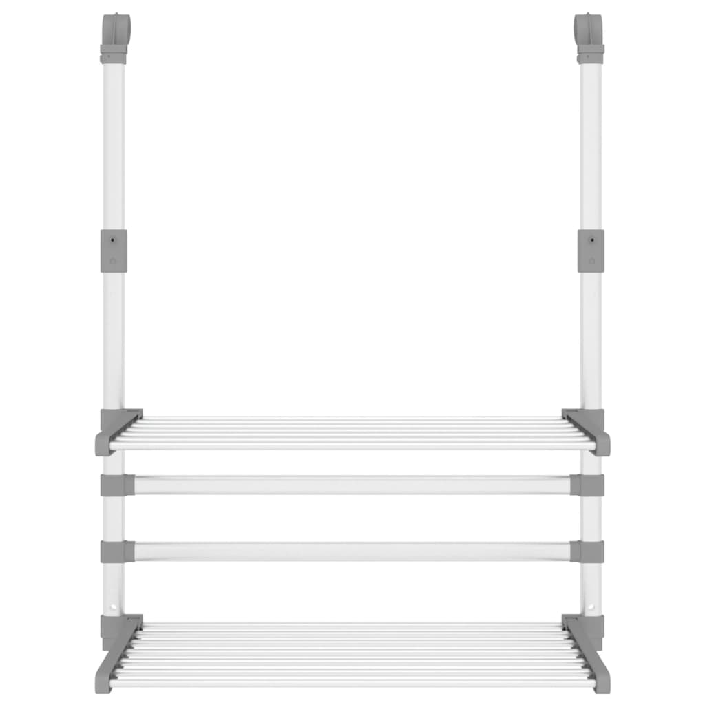 Vidaxl Rack para balcón 54x25x42 cm de aluminio