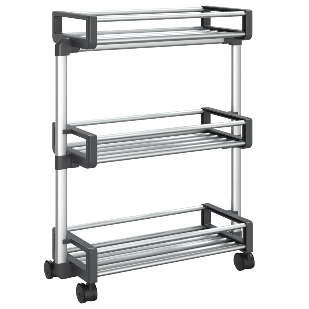 Rack di archiviazione Vidaxl 59x20x75 cm in alluminio