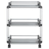 Vidaxl Storage Rack 59x20x75 cm de aluminio